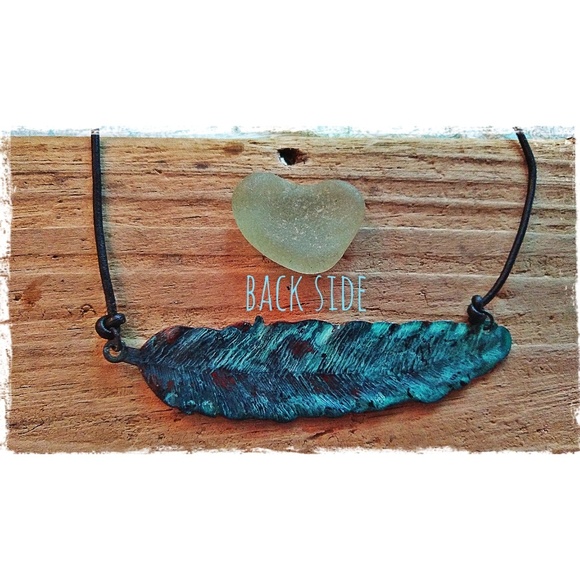 BOHO FEATHER STATEMENT NECKLACE - Picture 6 of 7